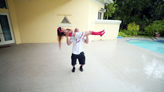 Bald stud does squats with Kitty Carrera on top of him