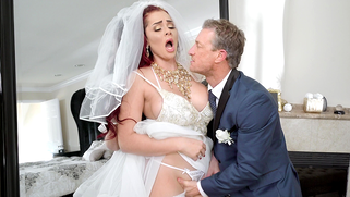 Busty bride Skyla Novea enticed by future stepdad into XXX affair