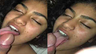 Horny Muslim girl gets fat cock in mouth and waits for cum to fill her