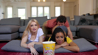 Teen mom Kira Noir fucked from behind by Anastasia Knight's brother