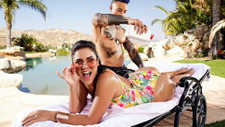 Naughty mom Monica Sage makes XXX massage more interesting for son