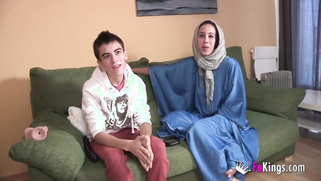 Skinny teenager dives XXX pipe into pussy of Arab chick in hijab | XXX Video on AllSex.XXX