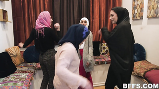 Ebony stripper gladdens Arab girls in hijabs with huge XXX thing | XXX Video on AllSex.XXX