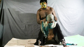 Fat man in tiger mask owns Muslim partner in doggystyle sex position | XXX Video on AllSex.XXX