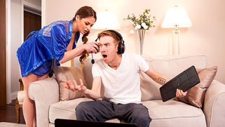 Elegant stepmom Cathy Heaven invites her crazy stepson to fuck in her room