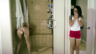 Nude mom gets caught by her step daughter masturbating