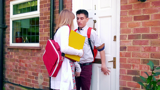 Hot Jenny Diamond is ready to fit this guy's huge dick in her