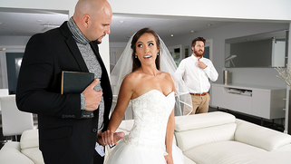 Insatiable XXX bride needs sex and blows her friend's huge penis