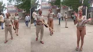 Long-legged Desi beauties flash XXX parts in broad daylight in sex clip