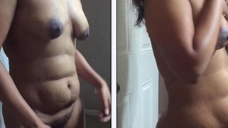 Chubby Paki MILF twerks XXX booty during amateur chudai video in bath