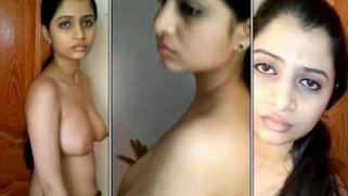 Indian girl with natural tits and hairy pussy is perfect for chudai