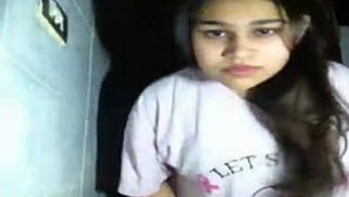 Paki chick takes off clothes to show natural tits in chudai video