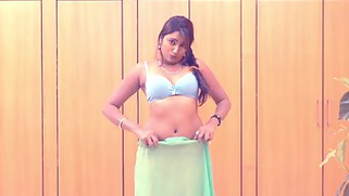 Ravishing Indian actress Swathi Naidu with pigtail dresses on camera