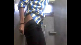 Shy Desi girl sneaks in bathroom to film XXX sissy for her boyfriend