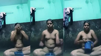 Attractive Indian Bhabhi carefully washes XXX assets solo in shower