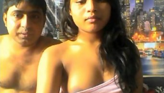 Desi XXX video where cute Indian girl gives boyfriend blowjob on webcam