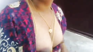 Lovely Desi woman talks with neighbor with her XXX breasts exposed | XXX Video on AllSex.XXX