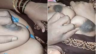 Young man touches XXX tits of Indian woman hiding behind the camera