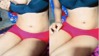 Young Desi woman takes clothes item by item finally showing off XXX tits