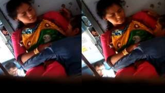 Man hugs Desi teen being close to shy girl's XXX parts in the train