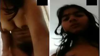 Boy is out but the camera is on so he can see Desi chick's XXX breasts