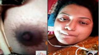 Indian calls her husband and flaunts natural XXX boobs to satisfy him