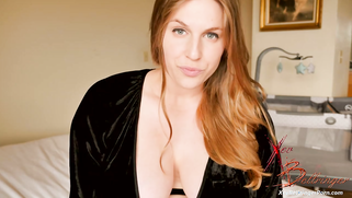 Luxurious woman Xev Bellringer talks with hubby almost fully nude | XXX Video on AllSex.XXX