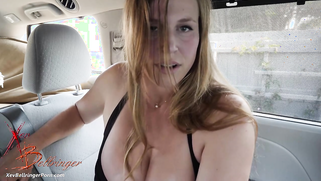 Chesty mom Xev Bellringer talks dirty during nude affair in backseat | XXX Video on AllSex.XXX