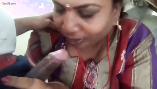 Village bhabi, best friend's mom is happy to suck my XXX cock