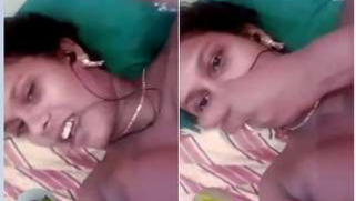 Wife takes to Desi husband via video link and shows him only her XXX face