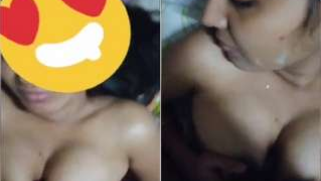 Sexy Indian MILF gives her XXX boobies to husband for tittyfucking