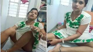 Bawdy Desi woman takes her long XXX legs to light wearing panties