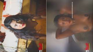 Porn actress brandishes her naked body in a XXX studio in India