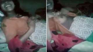 Zestful Indian whore quickly flashes her XXX tits and covers them back