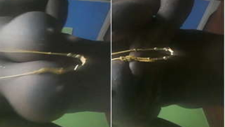 Mysterious Desi goddess carefully plays with her impressive XXX melons