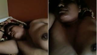 After chudai Indian man films his naked BBW wife with big XXX tummy