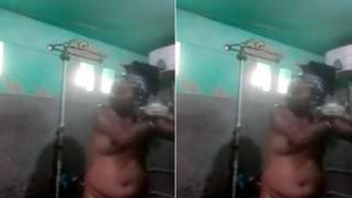 Chubby Desi wife combines relax in shower with quick XXX masturbation