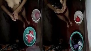 Hidden footage of naked XXX Desi housewife relaxing in the bathroom | XXX Video on AllSex.XXX