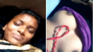 Shy Desi girl wants guy to leave her alone but he continues to film tits