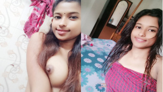 Married girl from India is showing tits on camera while hubby is sleeping