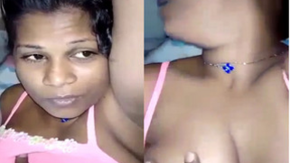 Astonishing Desi girl has soft titties that boyfriend likes to touch so much