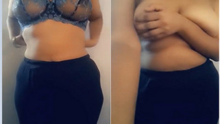 Indian bitch tests men's patience slowly taking off clothes