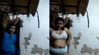 Plump Indian takes her clothes off flashing XXX charms in solo sex slip