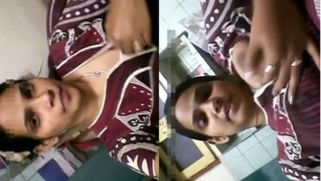 Desi babe opens her XXX boobs and puts hand in panties for sex pleasure