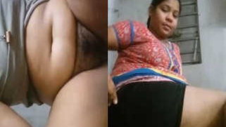 Fatty Indian girl performs her own XXX show exposing sex parts