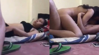 Guy jumps in bed to have sex with his XXX Indian partner on camera