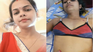 Man films Indian girlfriend's XXX charms having sex with her hairy pussy