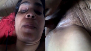 XXX Desi housewife licks nipples on camera and masturbates with sex toy