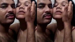 Desi female is made for sex so XXX partner kisses her in the shower