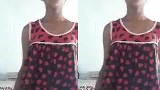 Desi sets sex camera on to film her stripping down exposing XXX body